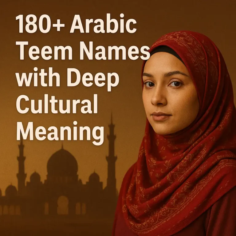 180+ Arabic Team Names with Deep Cultural Meaning