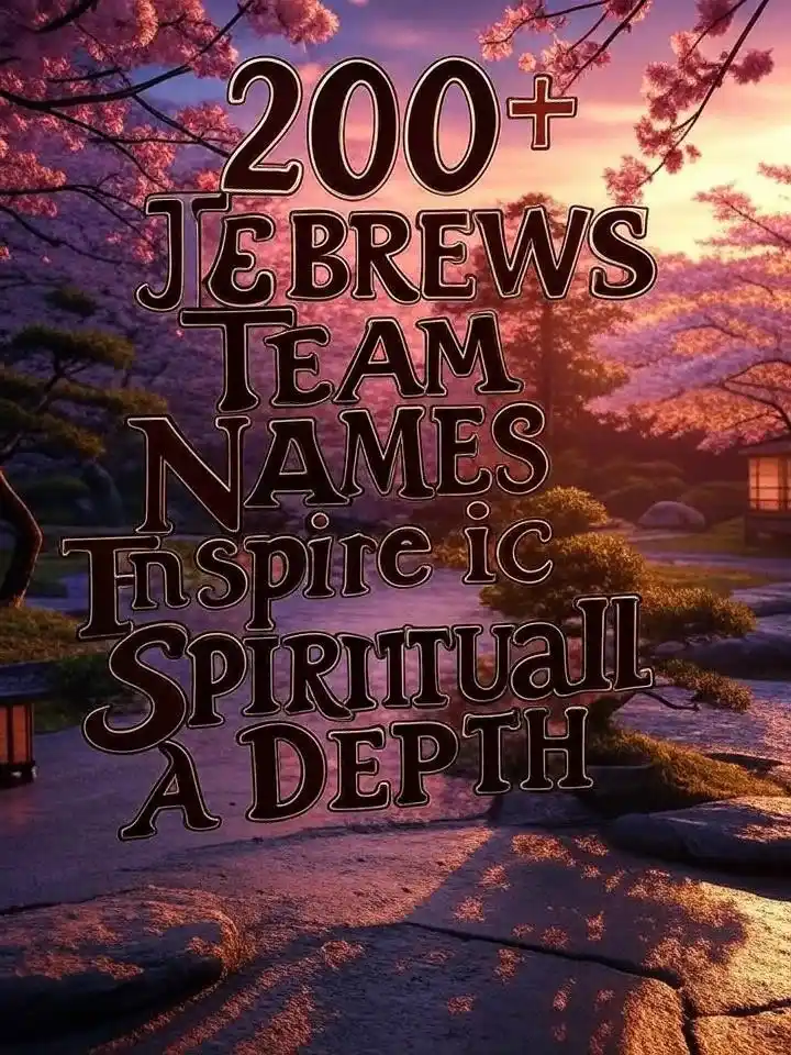 150+ Hebrew Team Names with Historic and Spiritual Depth